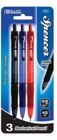 Bazic Spencer 0.9mm Mechanical Pencil (3/pack)