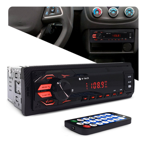 Rádio Peugeot 207 Bluetooth Usb Cartão Sd Controle E Tech