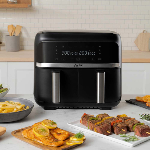 Imagen 5 de 9 de Freidora De Aire Dual Oster® Con Recubrimiento Antiadherente Color Negro