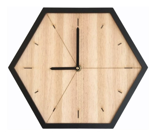 Imagen 1 de 2 de Reloj De Pared Minimalista #7 Fondo Paraiso Marco Negro