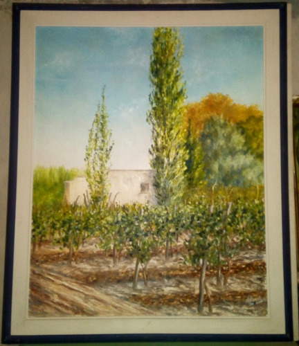 Pintura De Viñedos Por Maestro Pintor Jorge Allende 