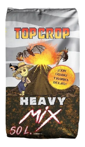Sustrato Preparado Top Crop Heavy Mix 50 L Con Guano Y Lava