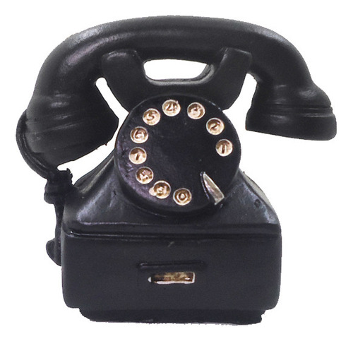 Teléfono Antiguo Modelo De Escena En Miniatura O 1:12 1:0003
