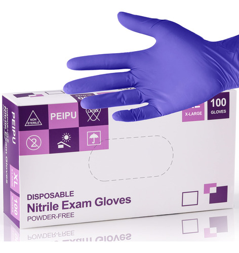 Peipu Guantes De Nitrilo, Guantes De Examen Mdico, Guantes D