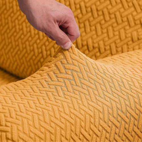 Protector Sala Funda Sillón Loveseat Niza Mango Med Elástica Color Amarillo