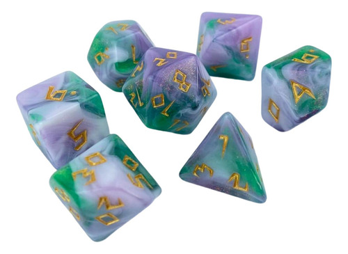 5 Dados De Juego De 7 Piezas Para Juego De Mesa