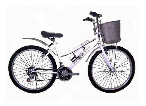 Bicicleta Dama Campera Canasta Aro 24 18v Componentes Taiwan