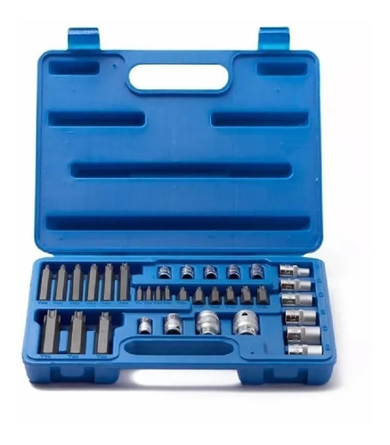 Juego Tubos Torx Hembra Y Puntas Torx Seguridad Bremen 34pz 