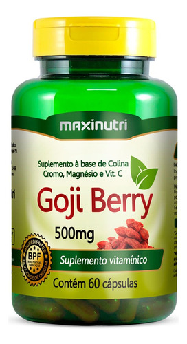 Suplemento Goji Berry Vitamina C - Cápsulas