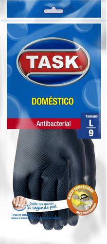 Guante Domestico Task Negro Prof Talla L