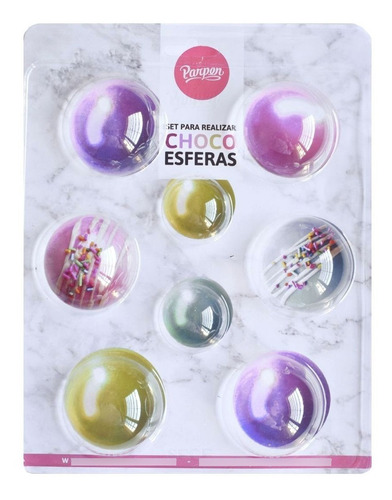 Imagen 3 de 9 de Set De 2 Moldes Placas Choco Esferas Parpen