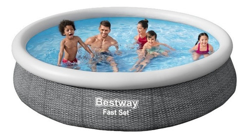 Imagen 1 de 9 de Pileta Inflable Bestway Redonda Grande 5377l 366x76cm 57273