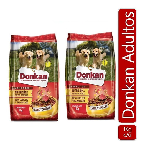 Alimento Para Perros Donkan Adultos 1kg X2 Uds