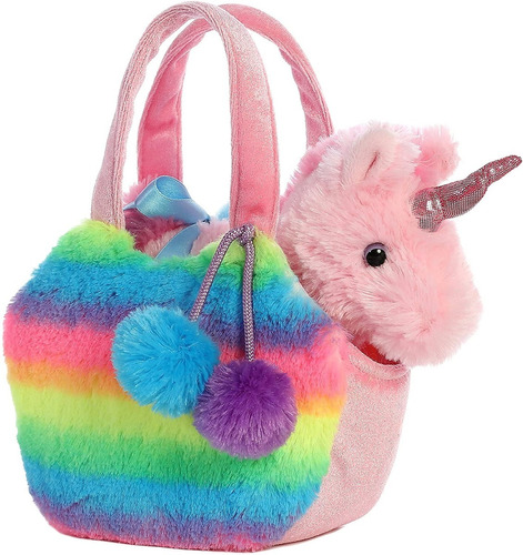 Aurora World Fancy Pals Mascota Unicornio Carrier Plush Rain