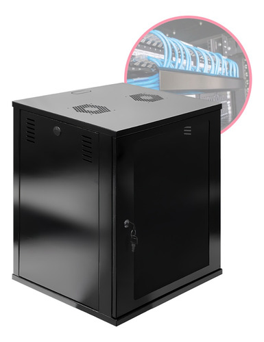 Mini Rack / Parede 19'' 12u X 320mm Desmontável Cor Preto