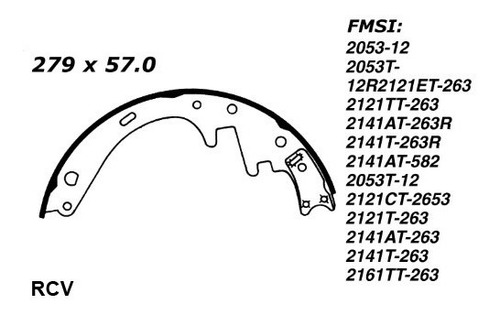 Balata Tambor Trasera Para Ford Ranch Wagon 1970