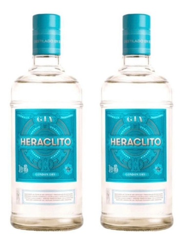 Pack X2 Heraclito & Macedonio London Dry Gin X750ml.