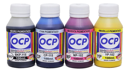 Tinta Alemana Ocp Pigmentada Para Epson L15150 L6490 100ml. Amarillo Pigmentado