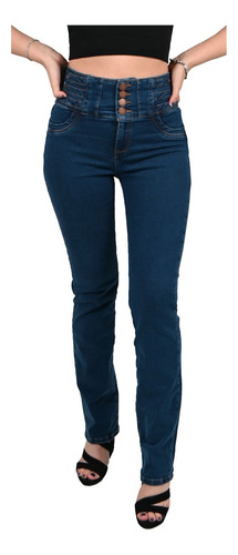 Pantalón Britos Jeans Mujer Recto Azul 024736