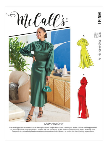 Mccalls Mf5 - Kit De Patrones De Costura Para Vestidos De C.
