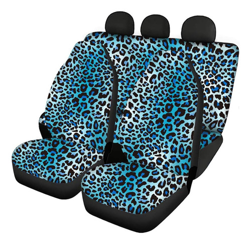 Jiueut Blue Leopard Animal Print Universal Fit Fundas Para A