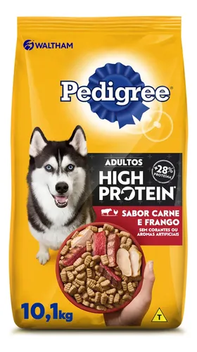 Ração Pedigree Adulto High Protein Carne E Frango 10,1kg 28