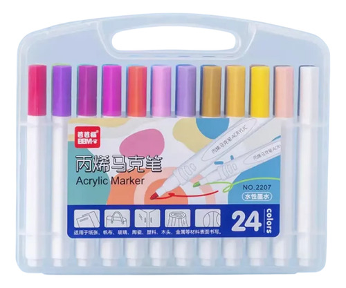 Lápices Acrílicos Marcadores 24 Colores Acrylic Paint Marker