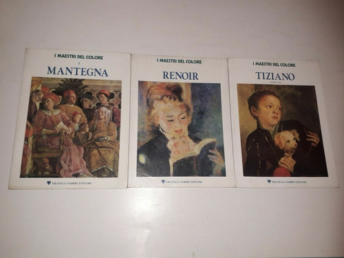 3 Libros Mantegna /renoir / Tiziano - I Maestri Del Colore