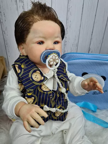 Bebê Reborn Gêmeos Kit Abigail Pode Banhar Cabelo Fio A Fio 2 Kg - Bolsa  Maternidade