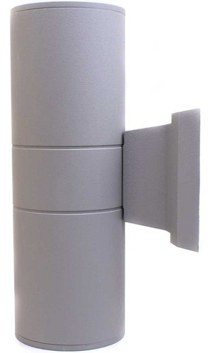 Imagen 2 de 8 de Luminaria Exterior 2 Luces 26cm Color Gris Lh-2095