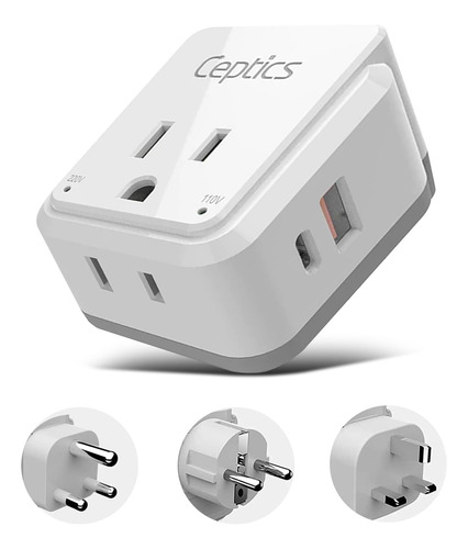 Ceptics South Africa Power Adapter Travel Set - 20w Pd & Qc,