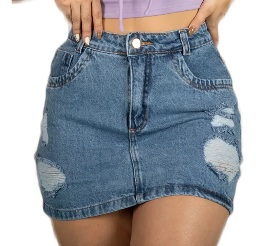 Saia jeans hotsell curta mercado livre
