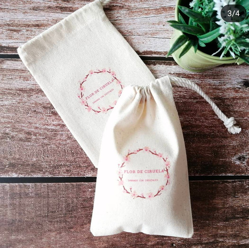 100 Bolsas De Algodón Estampadas Para Joyeria Tamaño 7x10