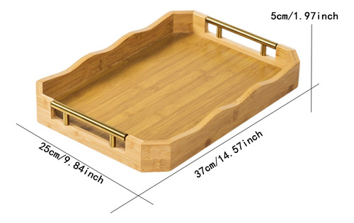 Siring De Plato Rectangular De La Bande S Color De La Madera