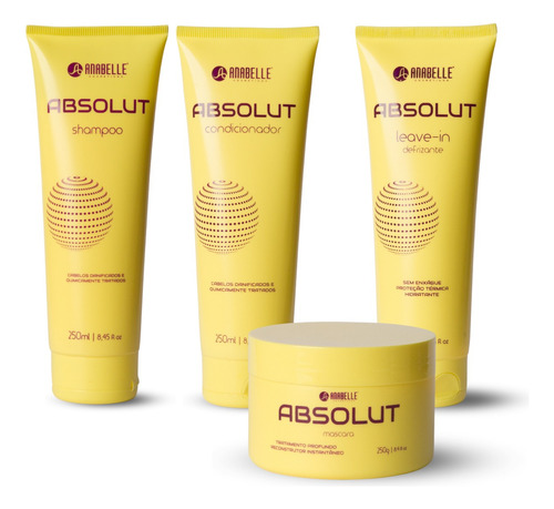 Kit Anabelle Absolut - Shampoo, Cond, Máscara E Leave-in