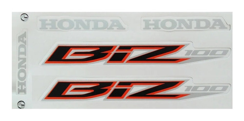 Kit Adesivo Faixa Moto Honda Biz 100 2014 Preta Es Ks