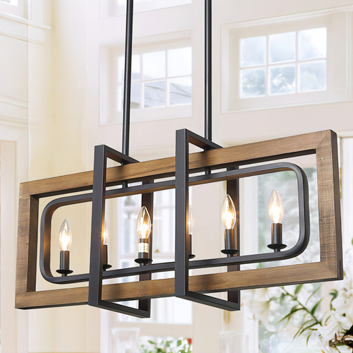 Log Barn Farol De Iluminacion Para Cocina, Estilo Rustico