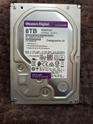 Disco Duro Interno Western Digital Wd Purple Wd82purz 8tb