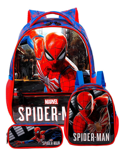 Mochila Escolar Spider Man Homem Aranha Disney 40x29x13cm