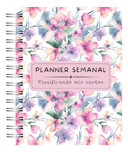 Agenda Planner Semanal Anual S/fechar Diseño Floral 