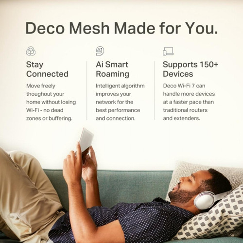 Tp-link Deco Wifi 7, Mesh Be5000 Para Todo El Hogar, Hasta