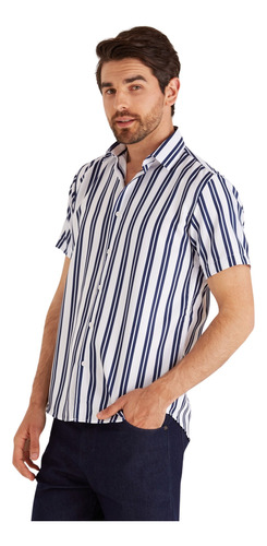 Camisa Macowens Rayada Blanca 439243022017-pr