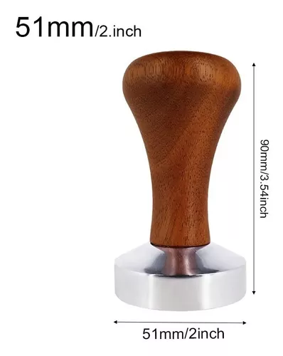 Set Barista 51mm En Madera, Tamper, Distribuidor