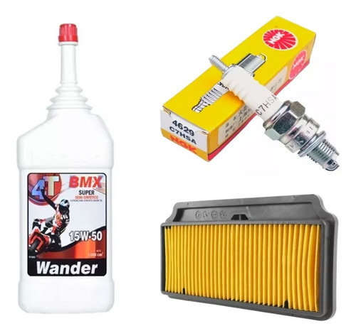 Kit Aceite Wander Filtro Bujia New Crypton 110 Yamaha Eltala