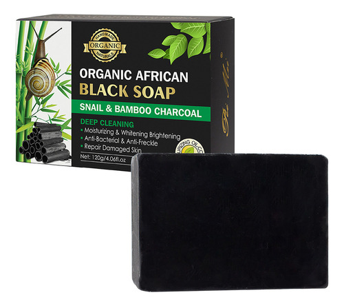 Jabón Negro Africano, 120 G, Limpiador Corporal Suave Hecho