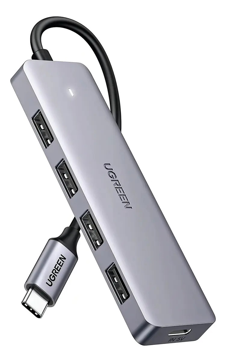 Hub USB Ugreen 70336 cor prateado