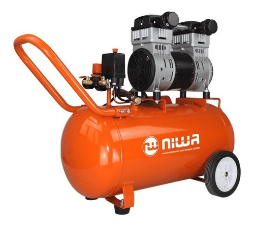 Compresor 2hp 50lt Sin Aceite Silencio Niwa Asw50