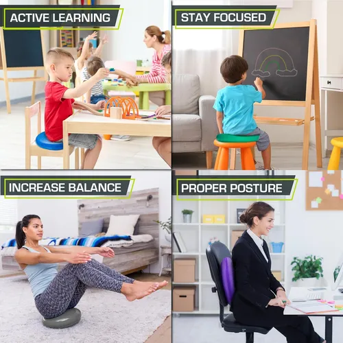 Disco De Balance Y Equilibrio Mini Bosu Erizo Pelota Yoga