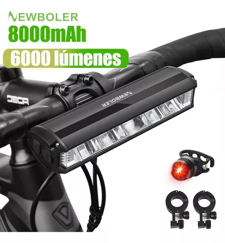 Luz Bicicleta Delantera Y Trasera De 6000 Lúmenes 5+3 Modo L