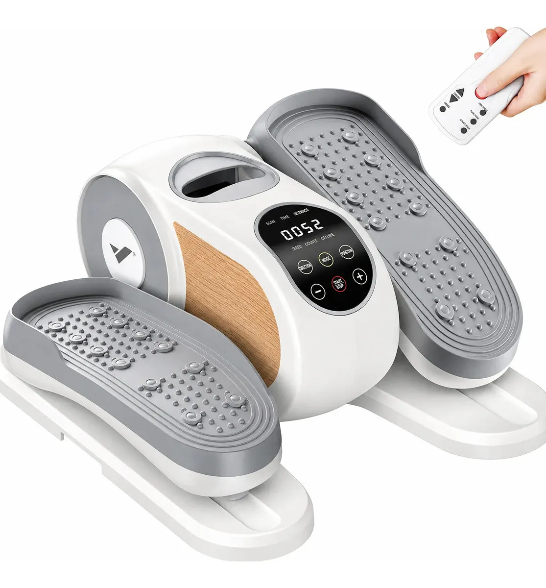 Elíptica Merach E32 Electrónica con Display, 12 Niveles de Resistencia para Ejercicio Silencioso,blanco